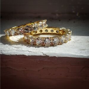 14k Gp Men's Eternity Band Ring